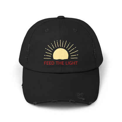 Feed The Light Unisex Distressed Cap
