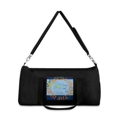 Travel Duffel Bag — 'Wisdom from the Isles Map Black