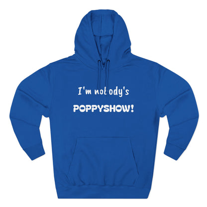 Playful Fleece Hoodie with Witty Text - Poppyshow!