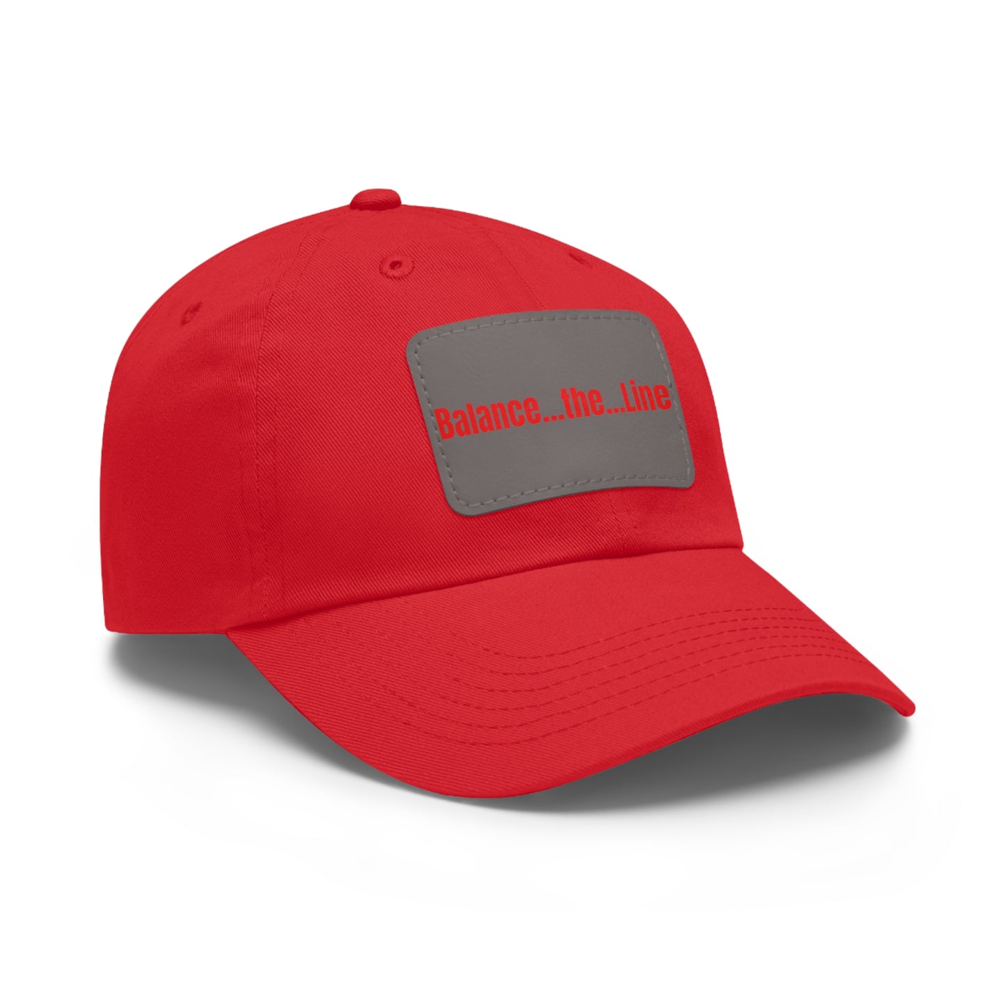 "Balance...the...Line" Statement Cap — Red Dad Hat