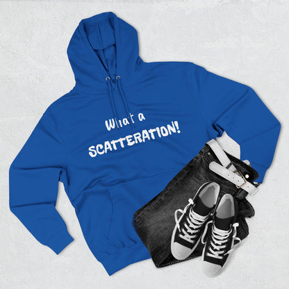 Playful Fleece Hoodie with Witty Text - Scatteration!