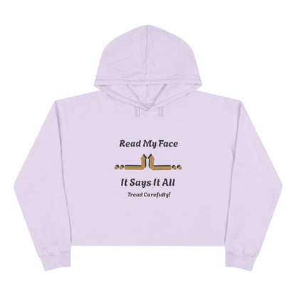Read My Face Crop Hoodie