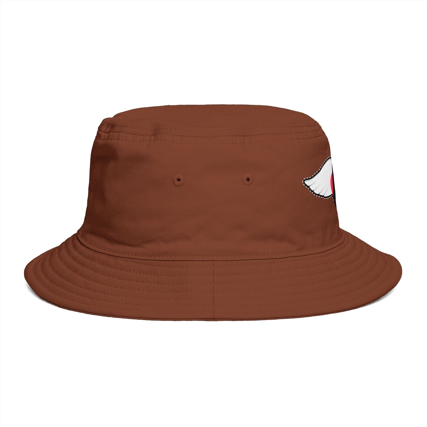 Embrace You Logo Bucket Hat — Cute Retro Winged Heart Sun Hat