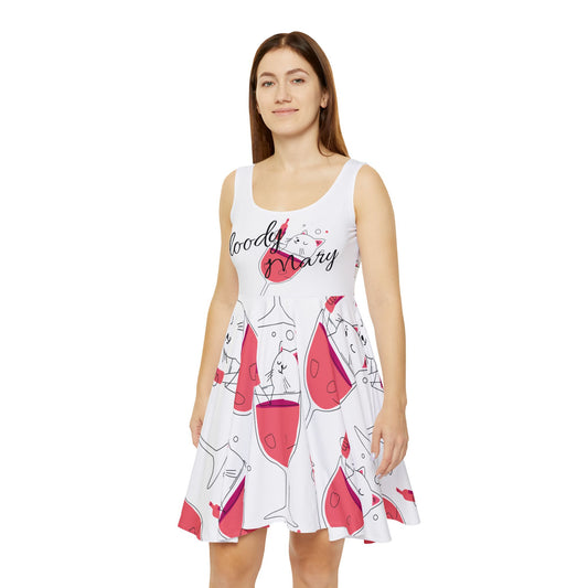 Skater Dress Bloody Mary Cat Print