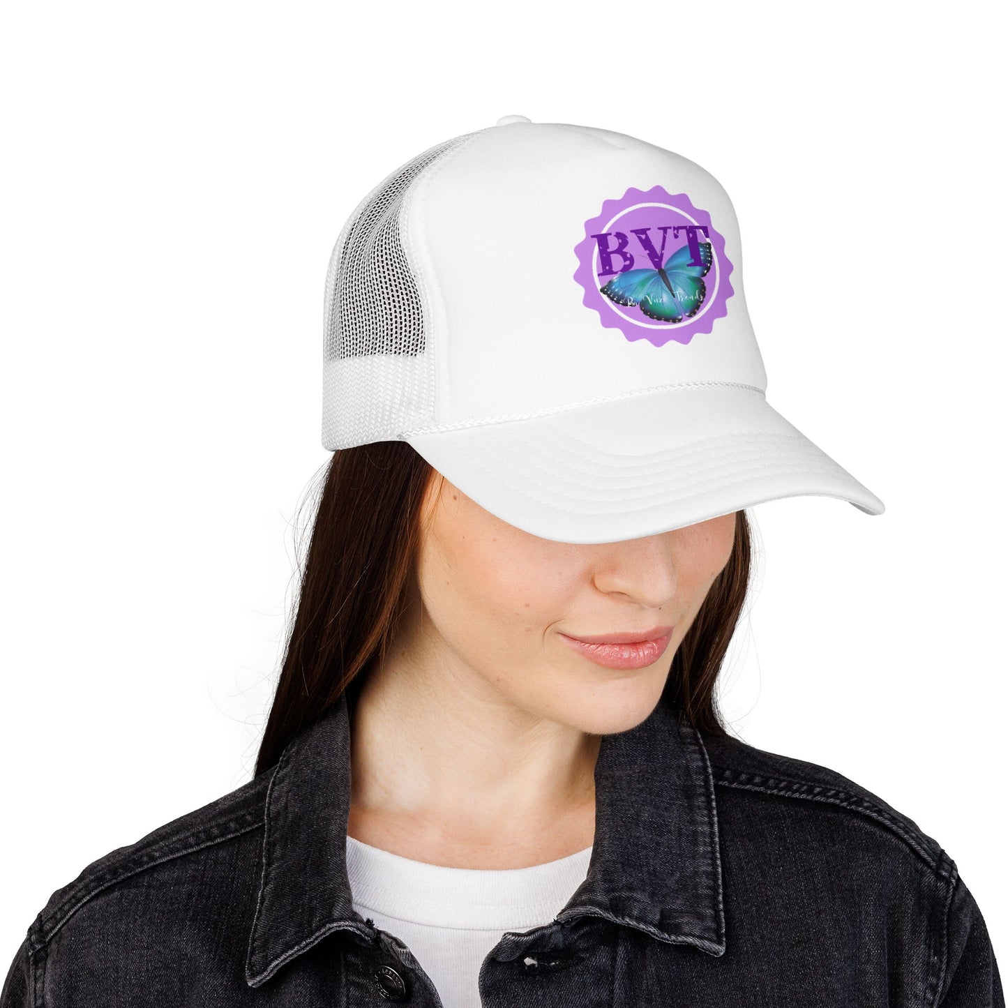 Butterfly Vibes Foam Trucker Hat – BVT Logo Mesh Cap