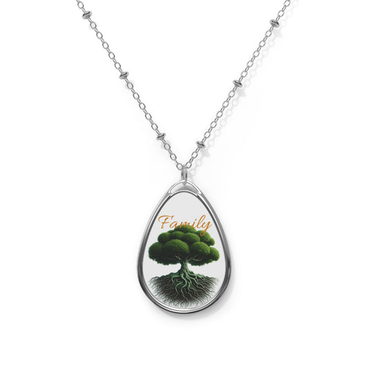 Family Tree Oval Necklace