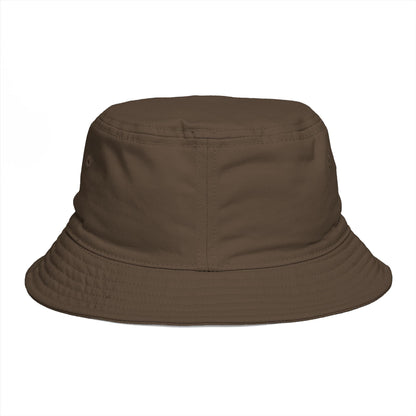 BVT Monogram Bucket Hat — Brown Casual Streetwear Sun Hat