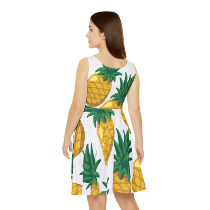 Skater Dress Tropical Pineapple Print