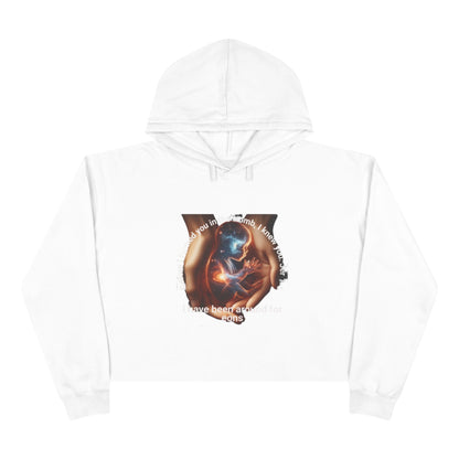 Celestial Cosmic Souls Crop Hoodie | Creator Hands Graphic