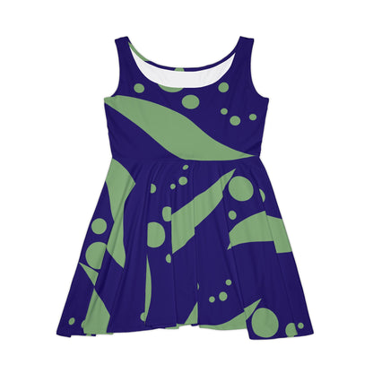 Abstract Print Skater Dress Vibrant