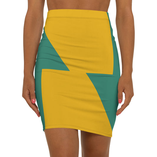 Chic Earthen Geometric Women's Pencil Skirt GY