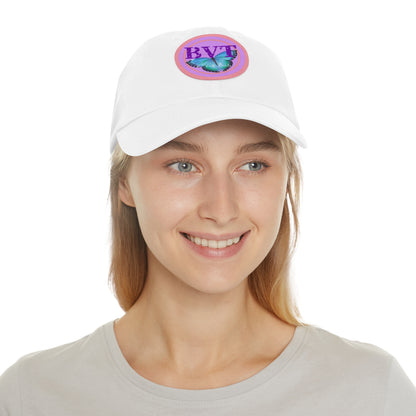 Butterfly Patch Dad Hat — BVT Logo White Cap