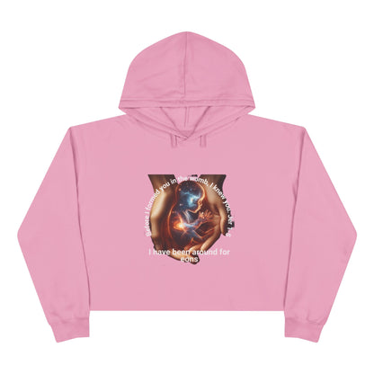 Celestial Cosmic Souls Crop Hoodie | Creator Hands Graphic