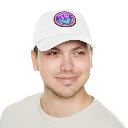 Butterfly Patch Dad Hat — BVT Logo White Cap