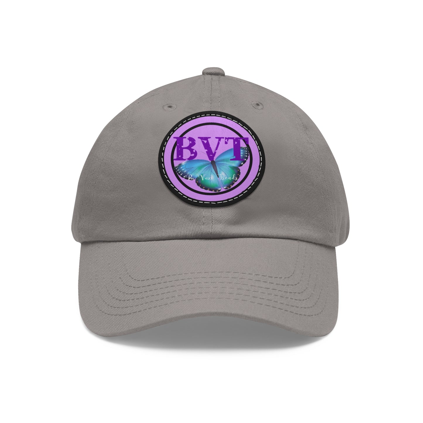 Butterfly Patch Dad Hat — BVT Logo Grey Cap
