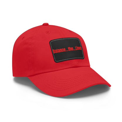 "Balance...the...Line" Statement Cap — Red Dad Hat
