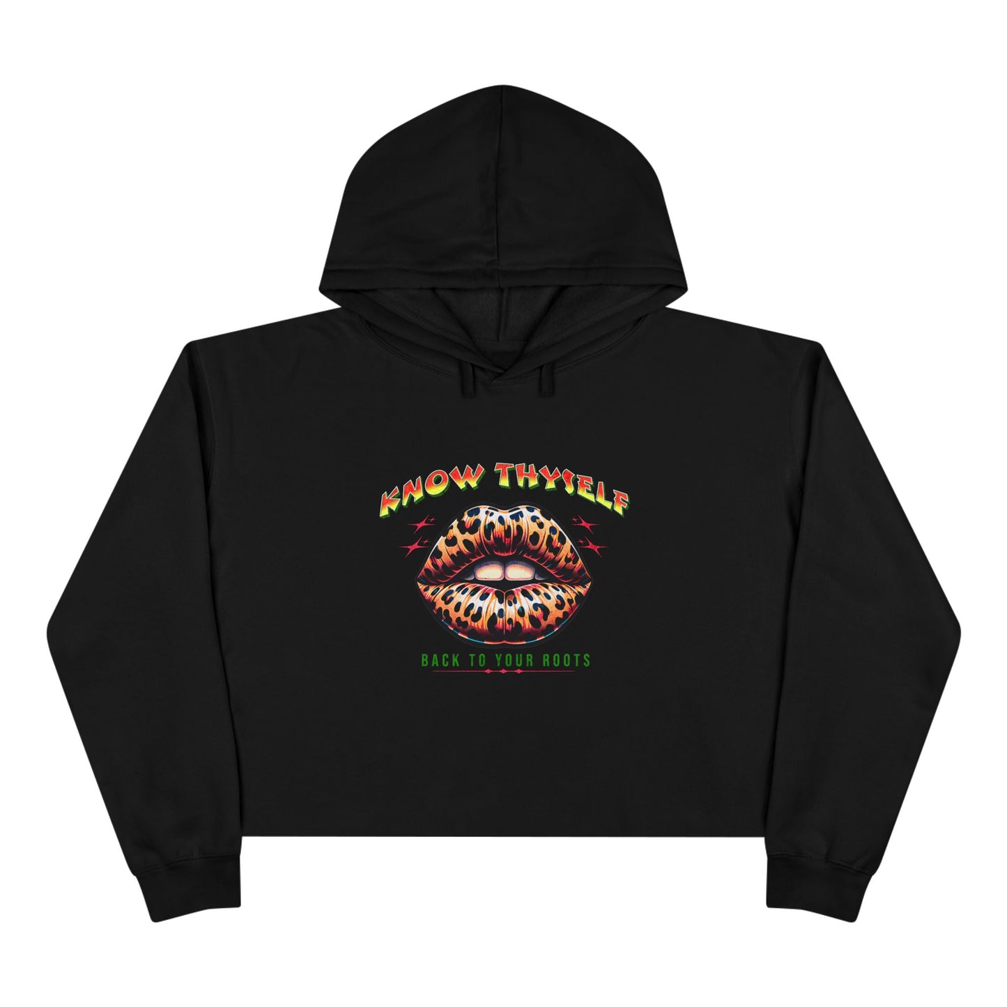 Know Thyself Crop Hoodie | Animal Print Graphic