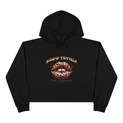 Know Thyself Crop Hoodie | Animal Print Graphic