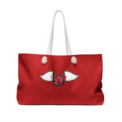 Embrace You Weekender Bag – Winged Heart Red Travel Tote