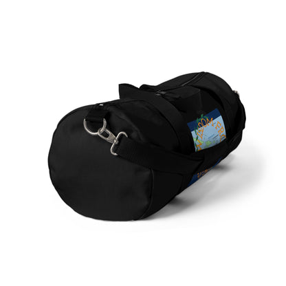 Travel Duffel Bag — 'Wisdom from the Isles Map Black