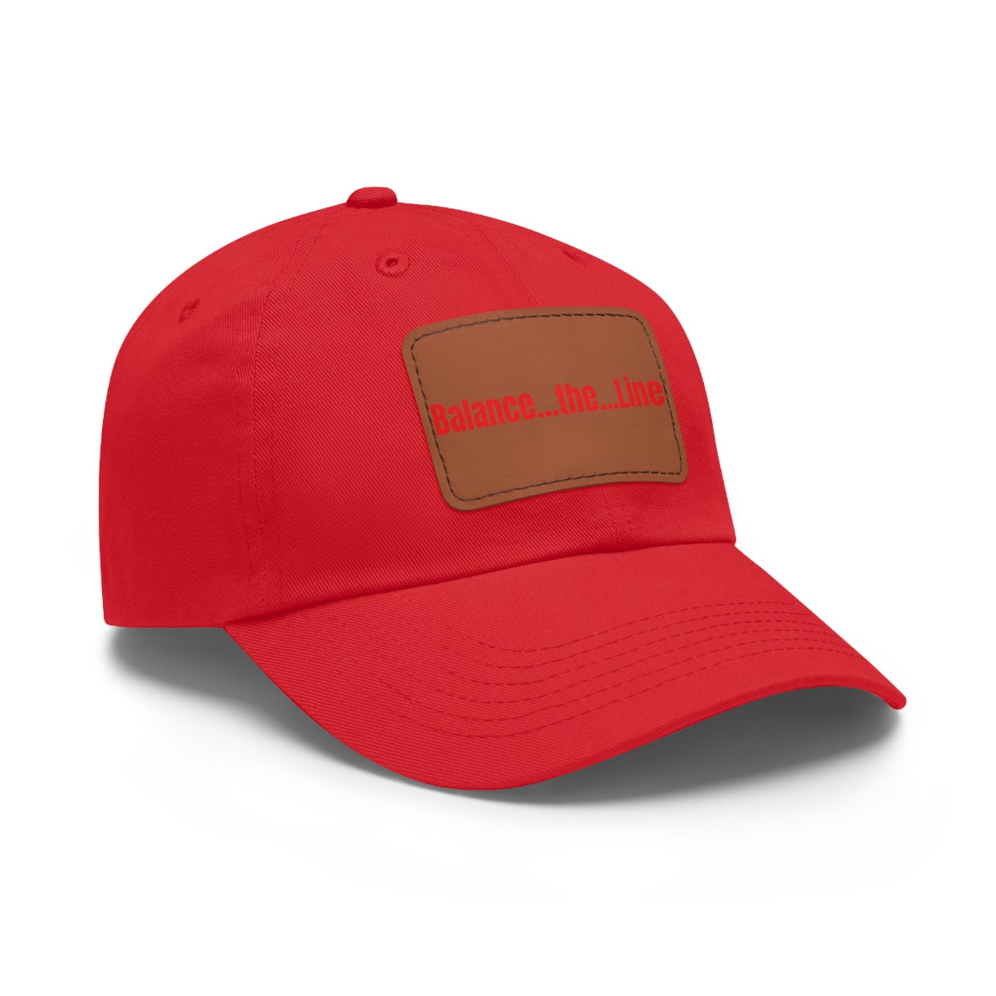 "Balance...the...Line" Statement Cap — Red Dad Hat