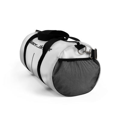 Balance...the...Line Duffel Bag — White Gym & Travel Tote