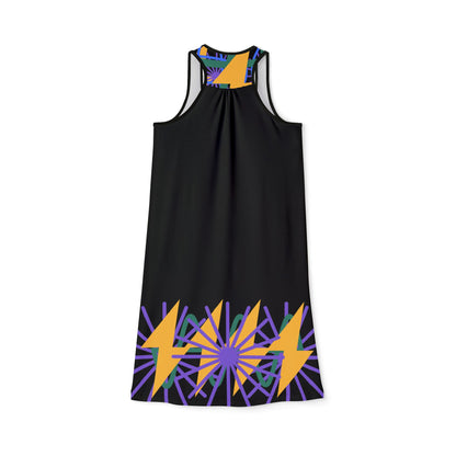 Vibrant Abstract Racerback Dress B