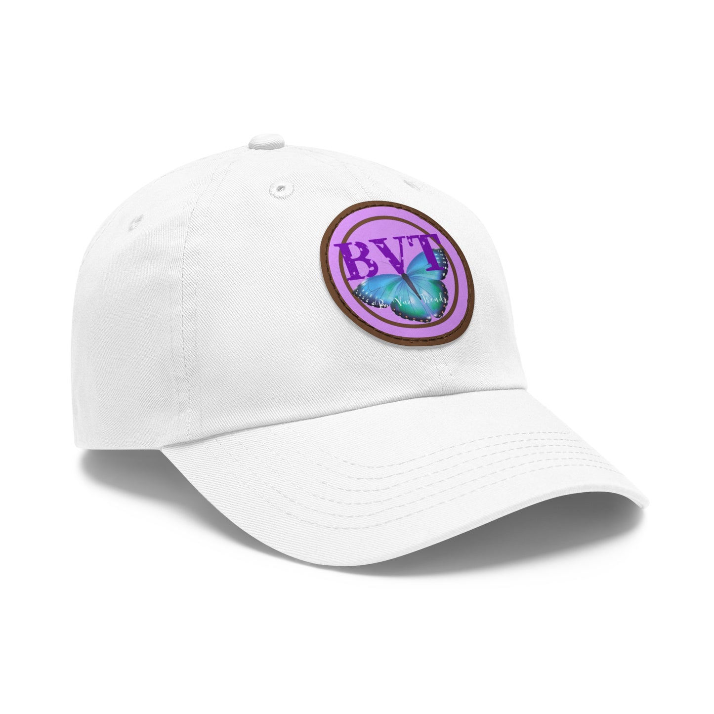 Butterfly Patch Dad Hat — BVT Logo White Cap