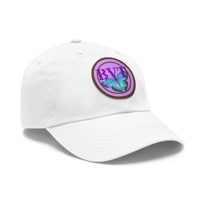 Butterfly Patch Dad Hat — BVT Logo White Cap