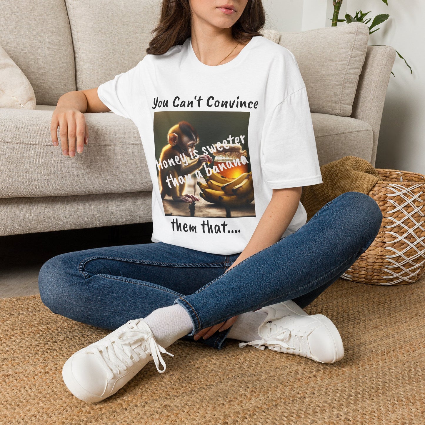 Honey and Banana Graphic T-Shirt — "You Can't Convince"