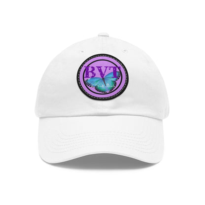 Butterfly Patch Dad Hat — BVT Logo White Cap