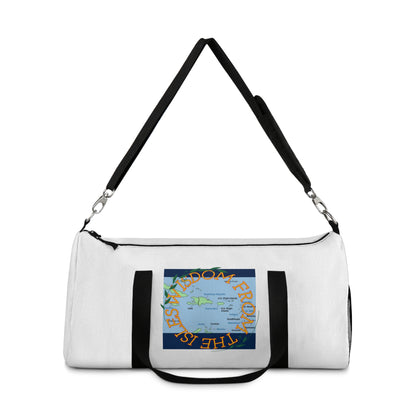 Travel Duffel Bag — 'The World Is Yours' Map Graphic