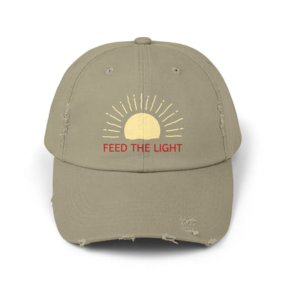 Feed The Light Unisex Distressed Cap