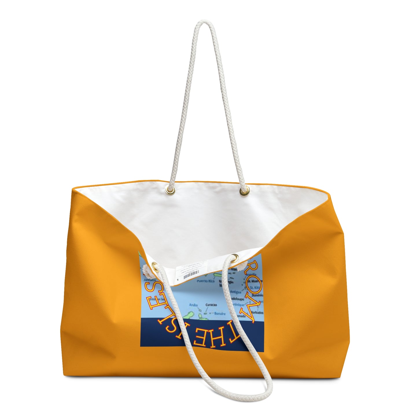 'Wisdom From The Isles' Weekender Bag – Golden Island Map Travel Tote