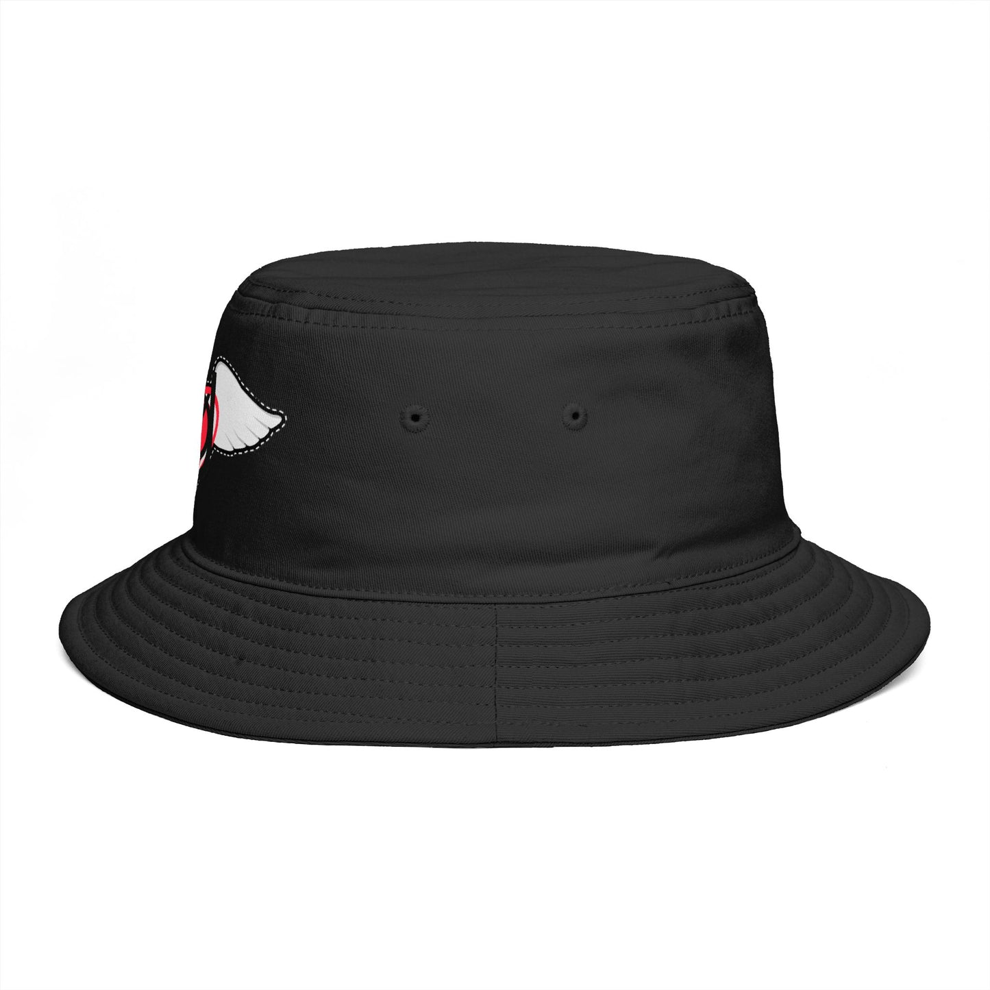 Embrace You Logo Bucket Hat — Cute Retro Winged Heart Sun Hat