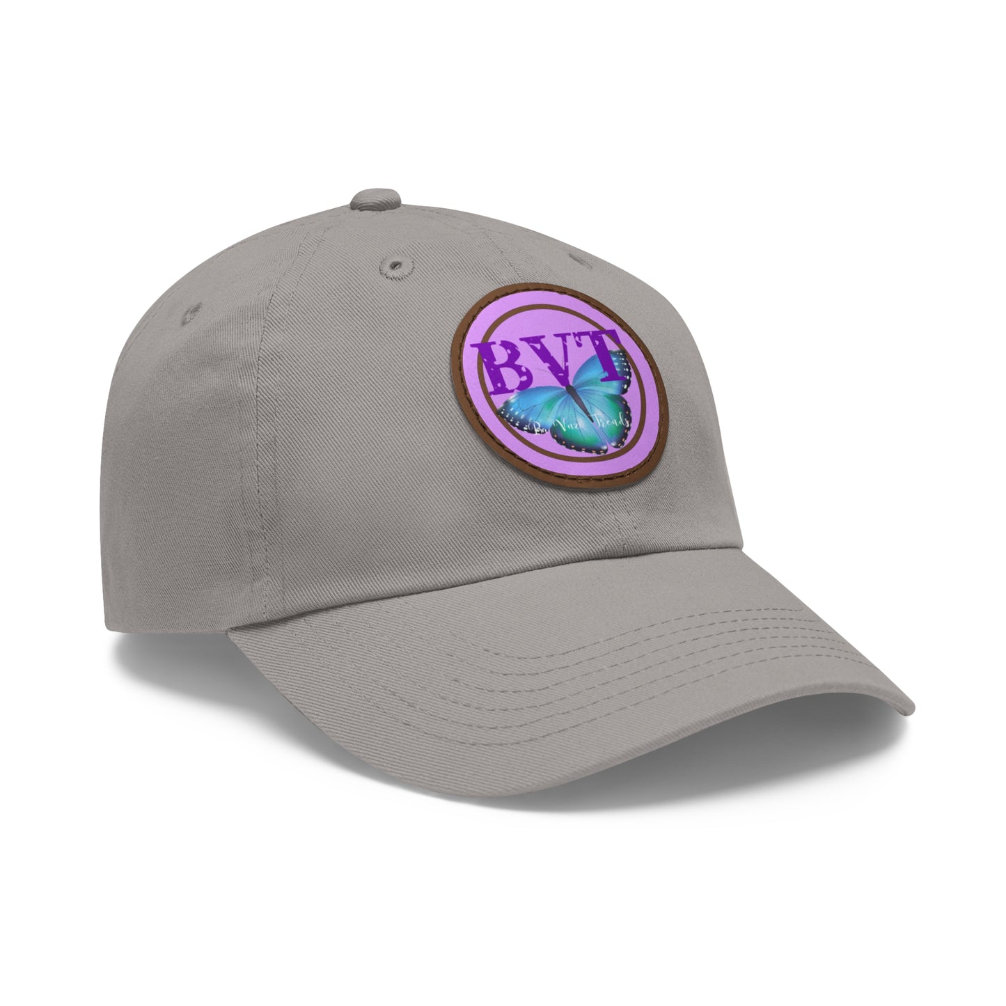 Butterfly Patch Dad Hat — BVT Logo Grey Cap