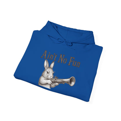 Ain't No Fun Rabbit Hoodie – Funny Vintage Animal Graphic Hoodie