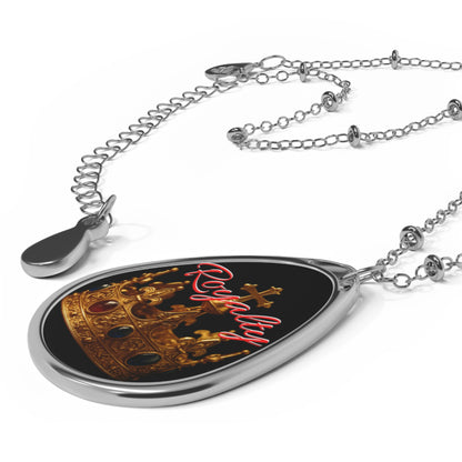 Royally Crowned Oval Necklace