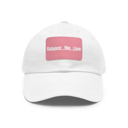 "Balance...the...Line" Statement Cap — White Dad Hat