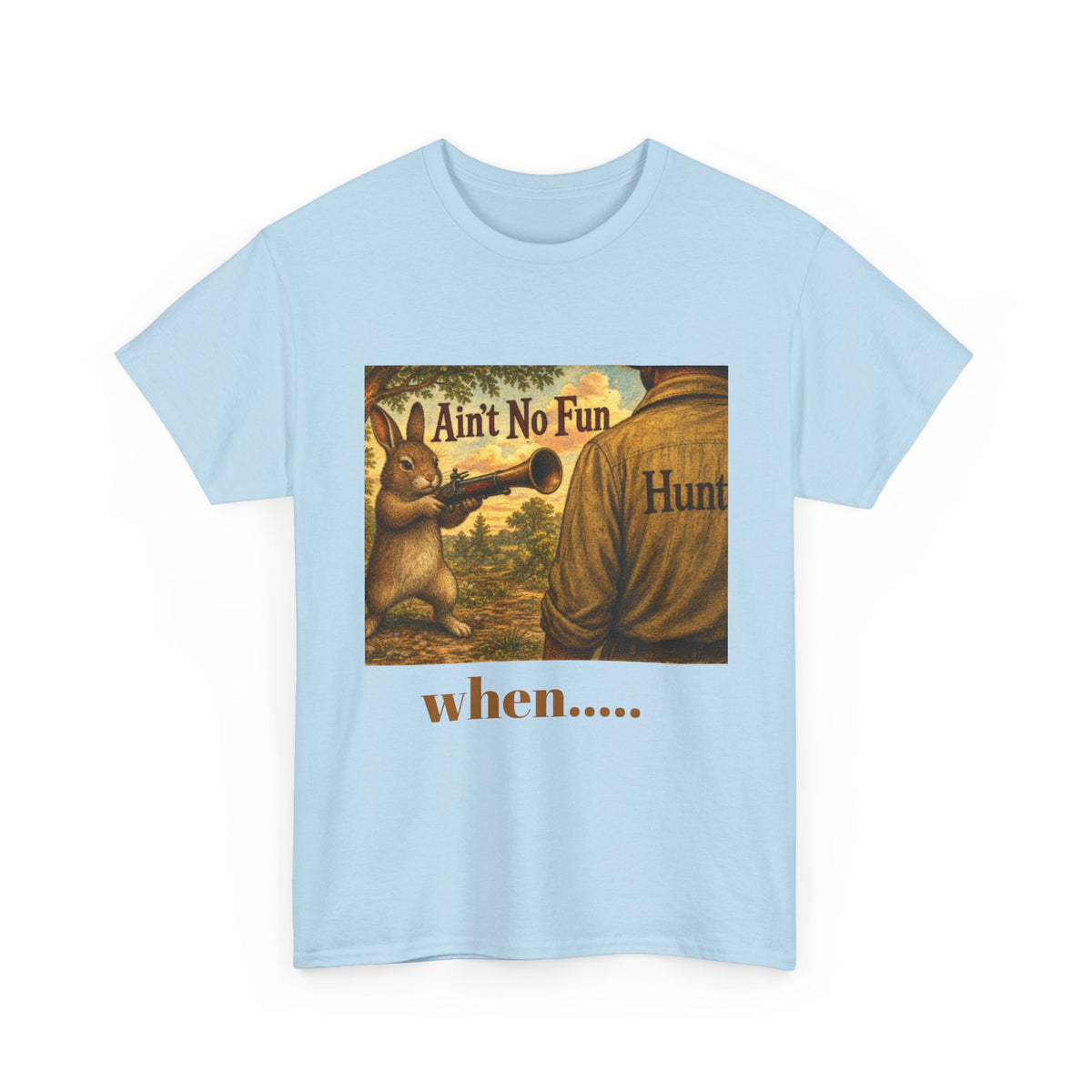 Vintage Bunny Graphic Wisdom Tee — "Ain't No Fun When..."