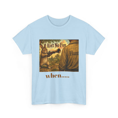 Vintage Bunny Graphic Wisdom Tee — "Ain't No Fun When..."