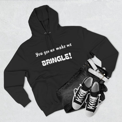 Playful Fleece Hoodie with Witty Text - Bringle