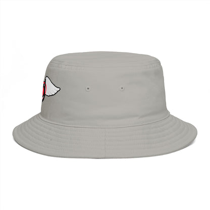 Embrace You Logo Bucket Hat — Cute Retro Winged Heart Sun Hat