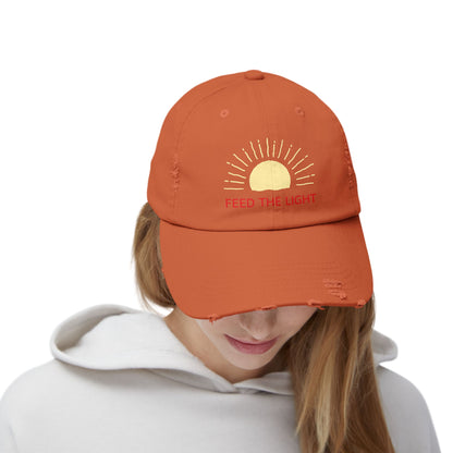 Feed The Light Unisex Distressed Cap