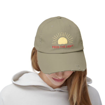 Feed The Light Unisex Distressed Cap