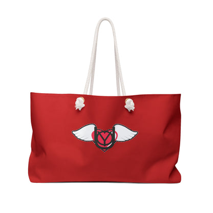 Embrace You Weekender Bag – Winged Heart Red Travel Tote