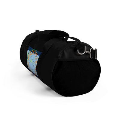 Travel Duffel Bag — 'Wisdom from the Isles Map Black