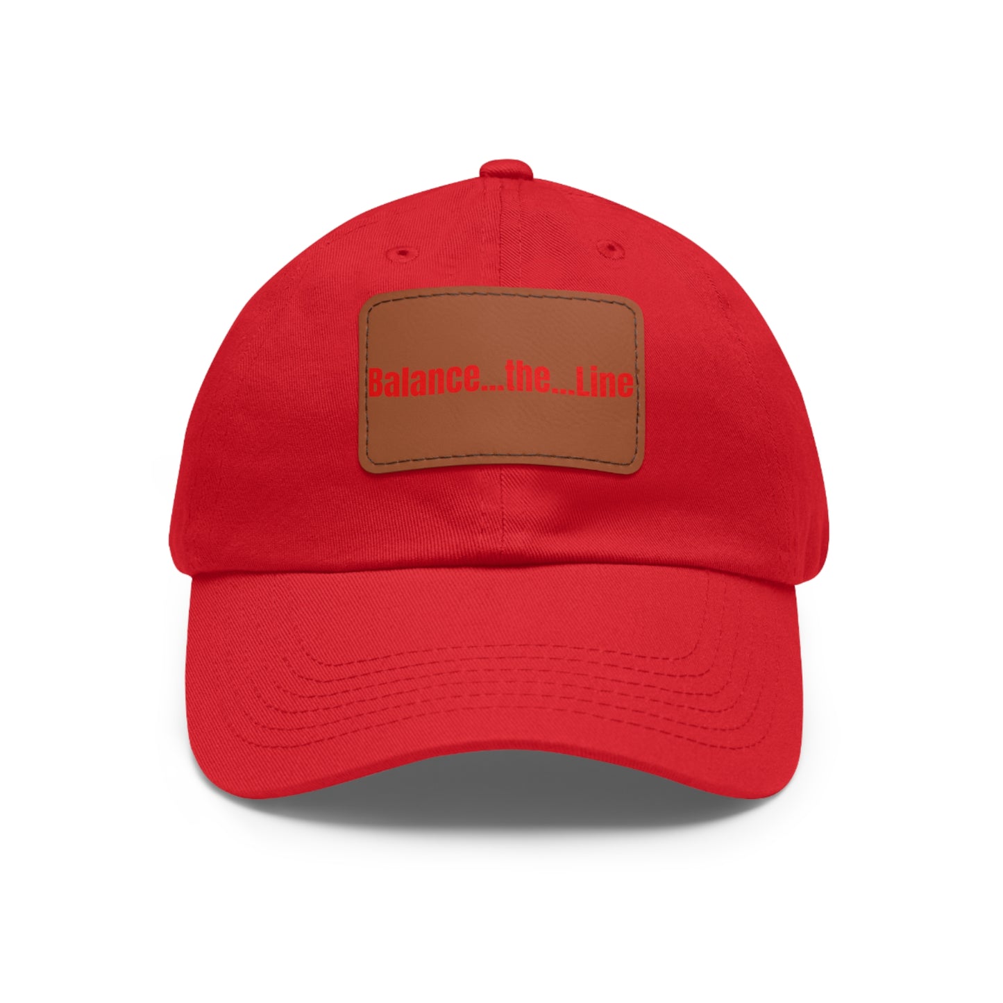 "Balance...the...Line" Statement Cap — Red Dad Hat