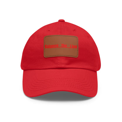 "Balance...the...Line" Statement Cap — Red Dad Hat