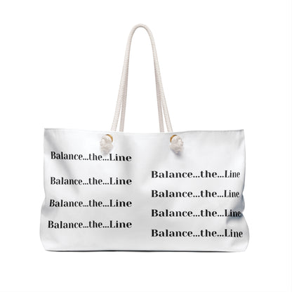 Balance the Line (P) Weekender Bag White